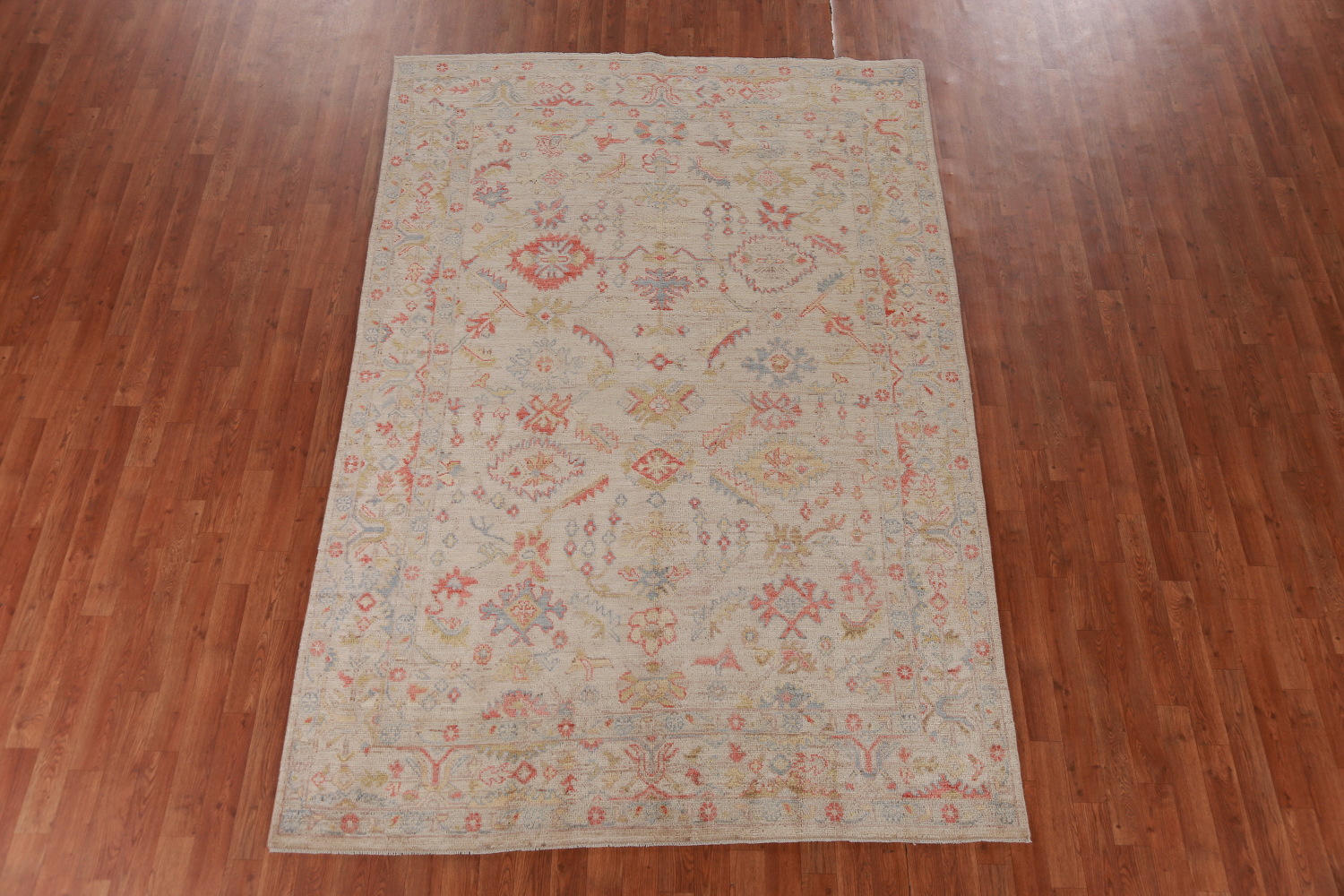 Vegetable Dye Oushak Turkish Area Rug 6x9