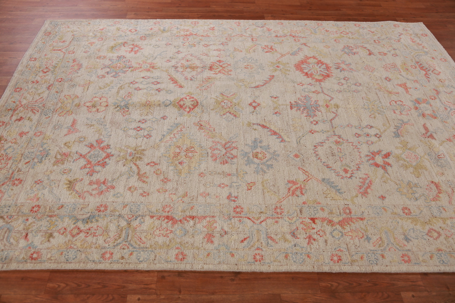 Vegetable Dye Oushak Turkish Area Rug 6x9