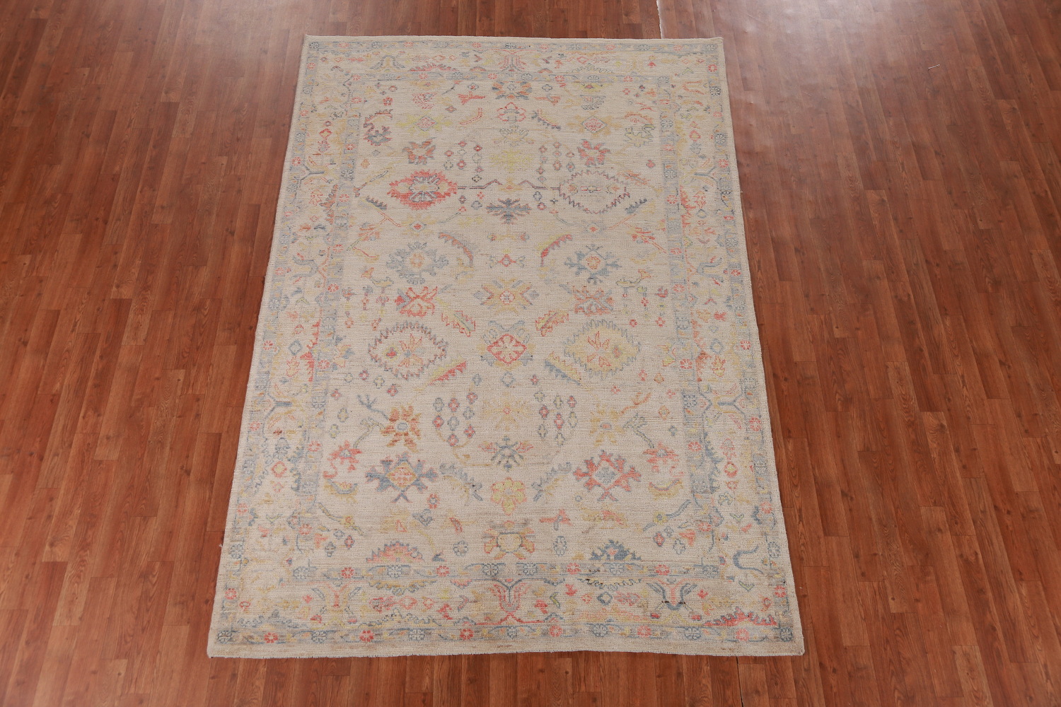 Vegetable Dye Oushak Turkish Area Rug 6x9