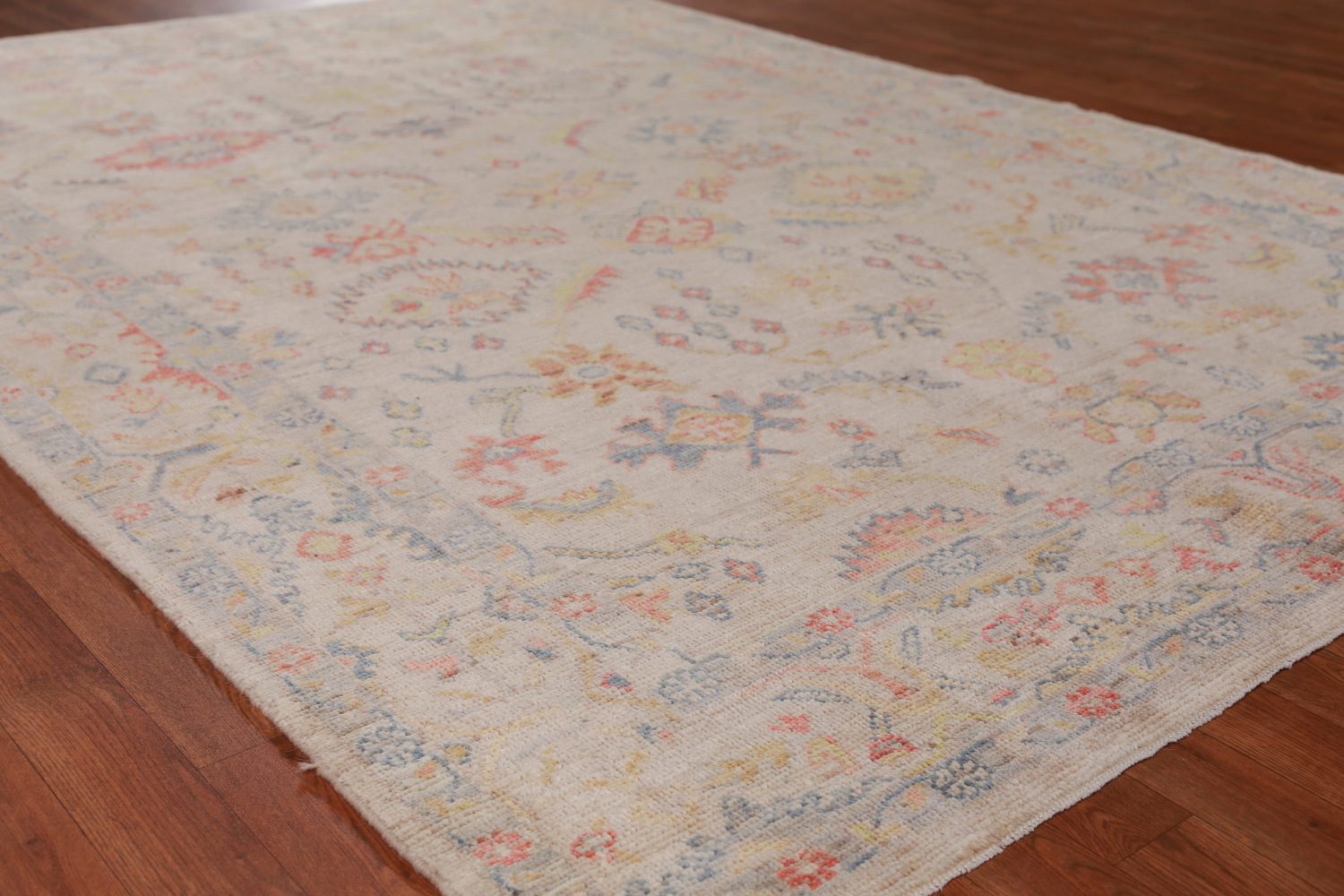 Vegetable Dye Oushak Turkish Area Rug 6x9
