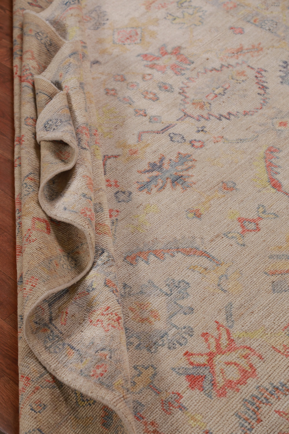 Vegetable Dye Oushak Turkish Area Rug 6x9