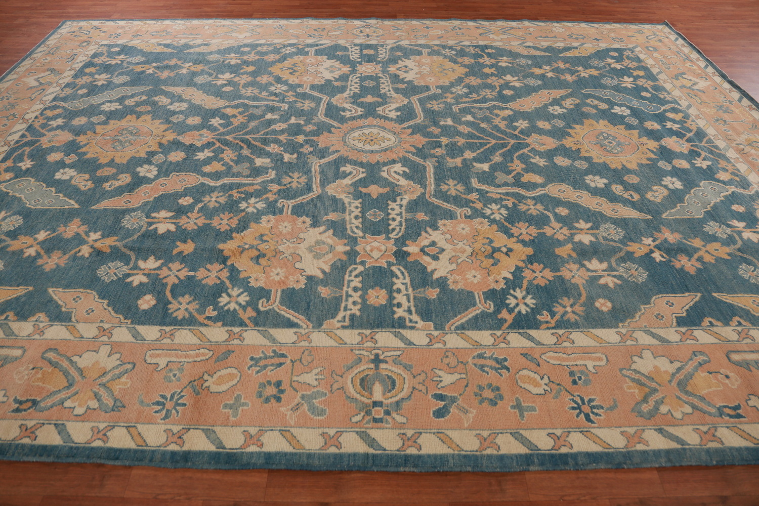 Vegetable Dye Oushak Turkish Large Rug 10x14
