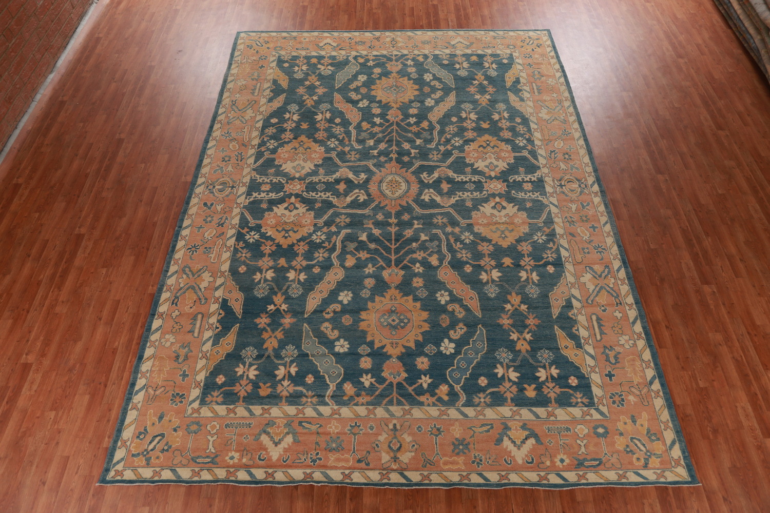 Vegetable Dye Oushak Turkish Large Rug 10x14