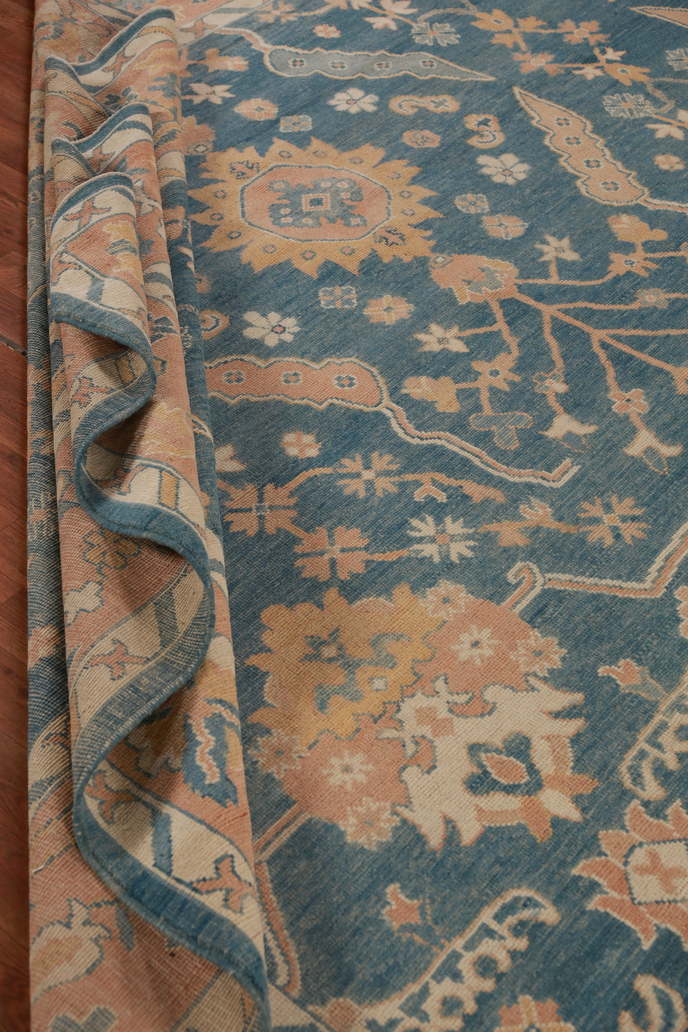 Vegetable Dye Oushak Turkish Large Rug 10x14