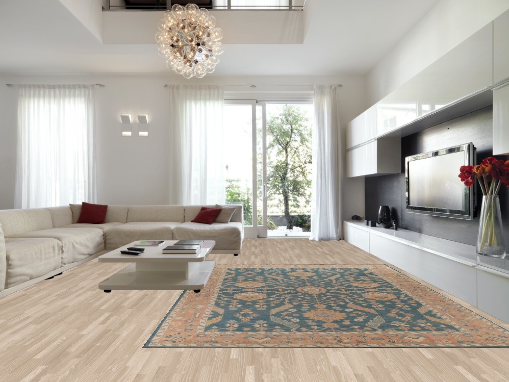 Vegetable Dye Oushak Turkish Large Rug 10x14