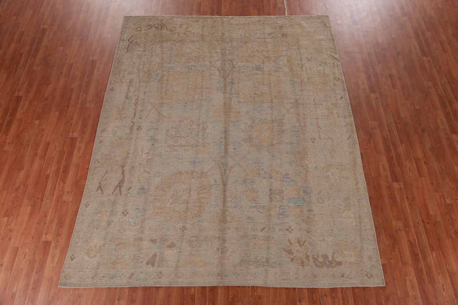 Vegetable Dye Floral Oushak Turkish Area Rug 8x10