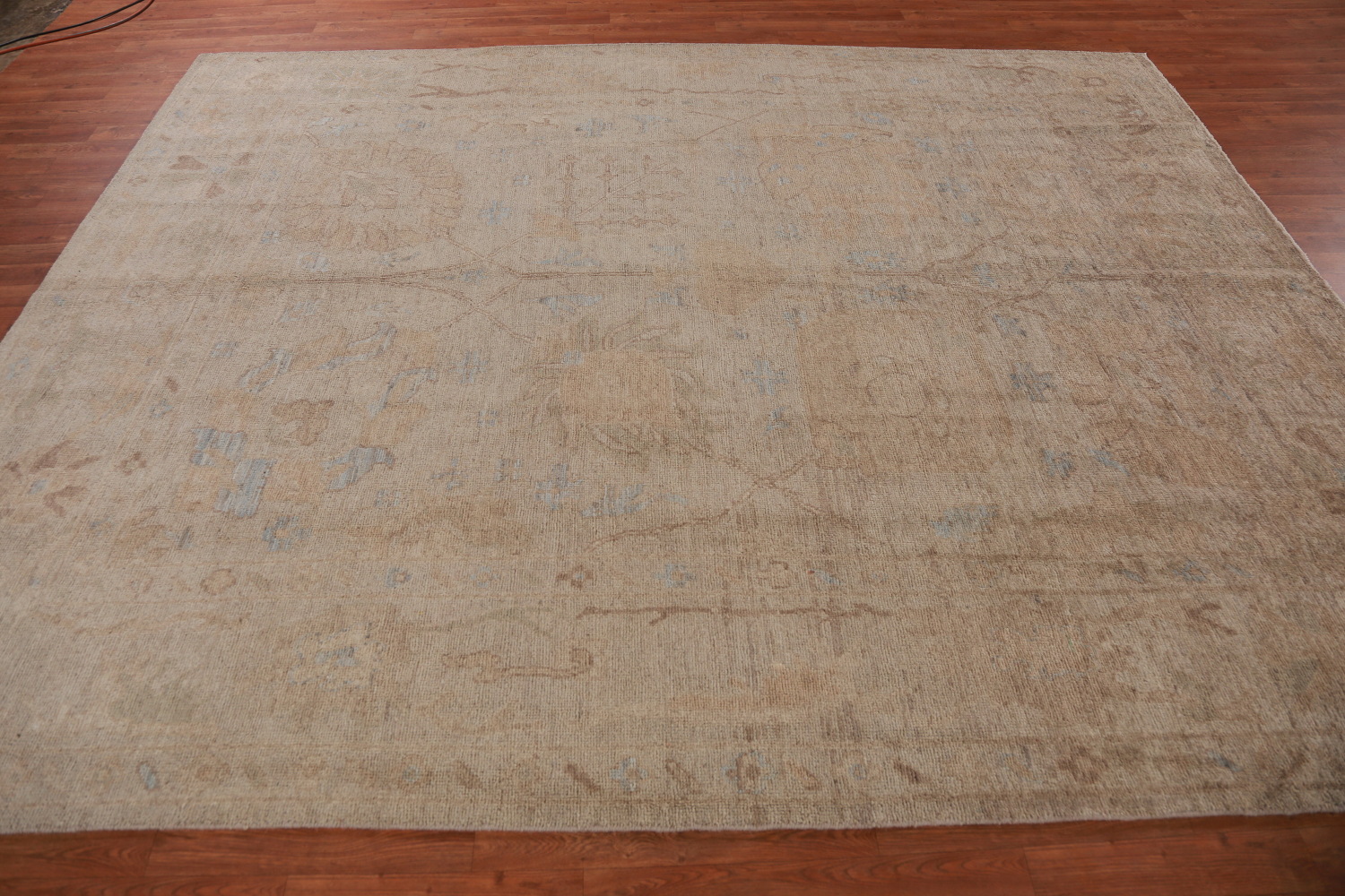 Vegetable Dye Floral Oushak Turkish Area Rug 8x10