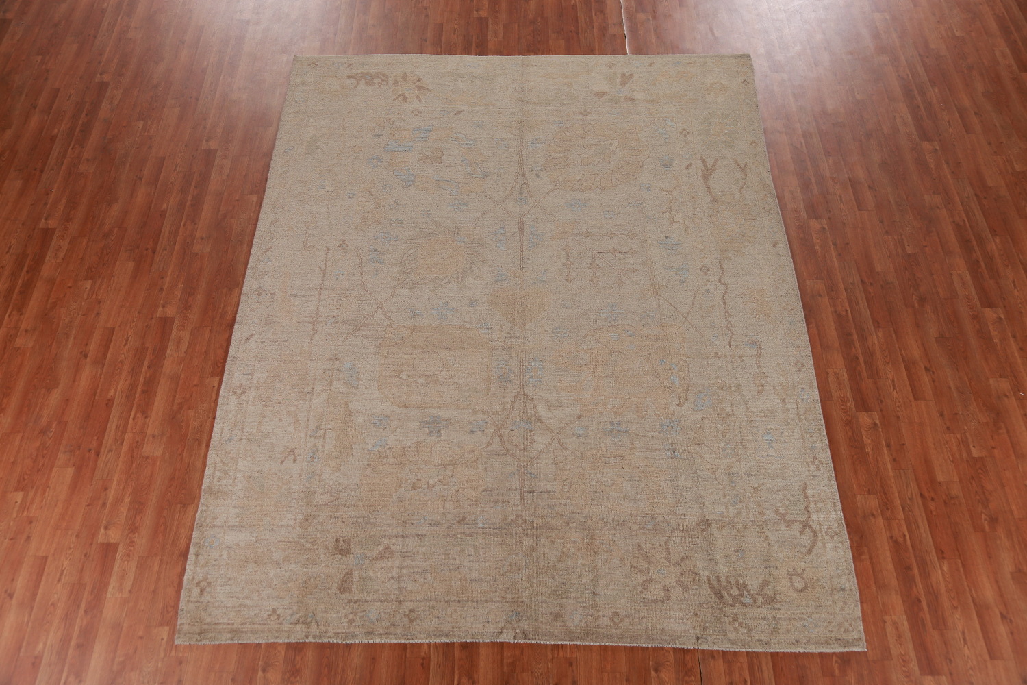 Vegetable Dye Floral Oushak Turkish Area Rug 8x10