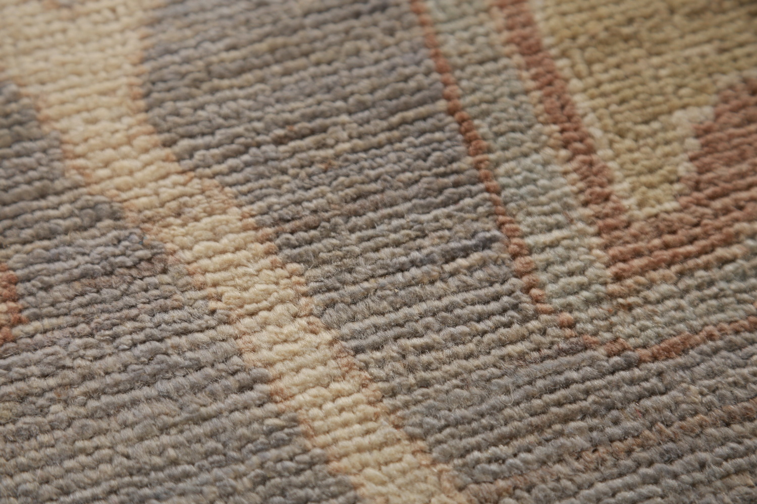 Vegetable Dye Gray Oushak Turkish Area Rug 9x12