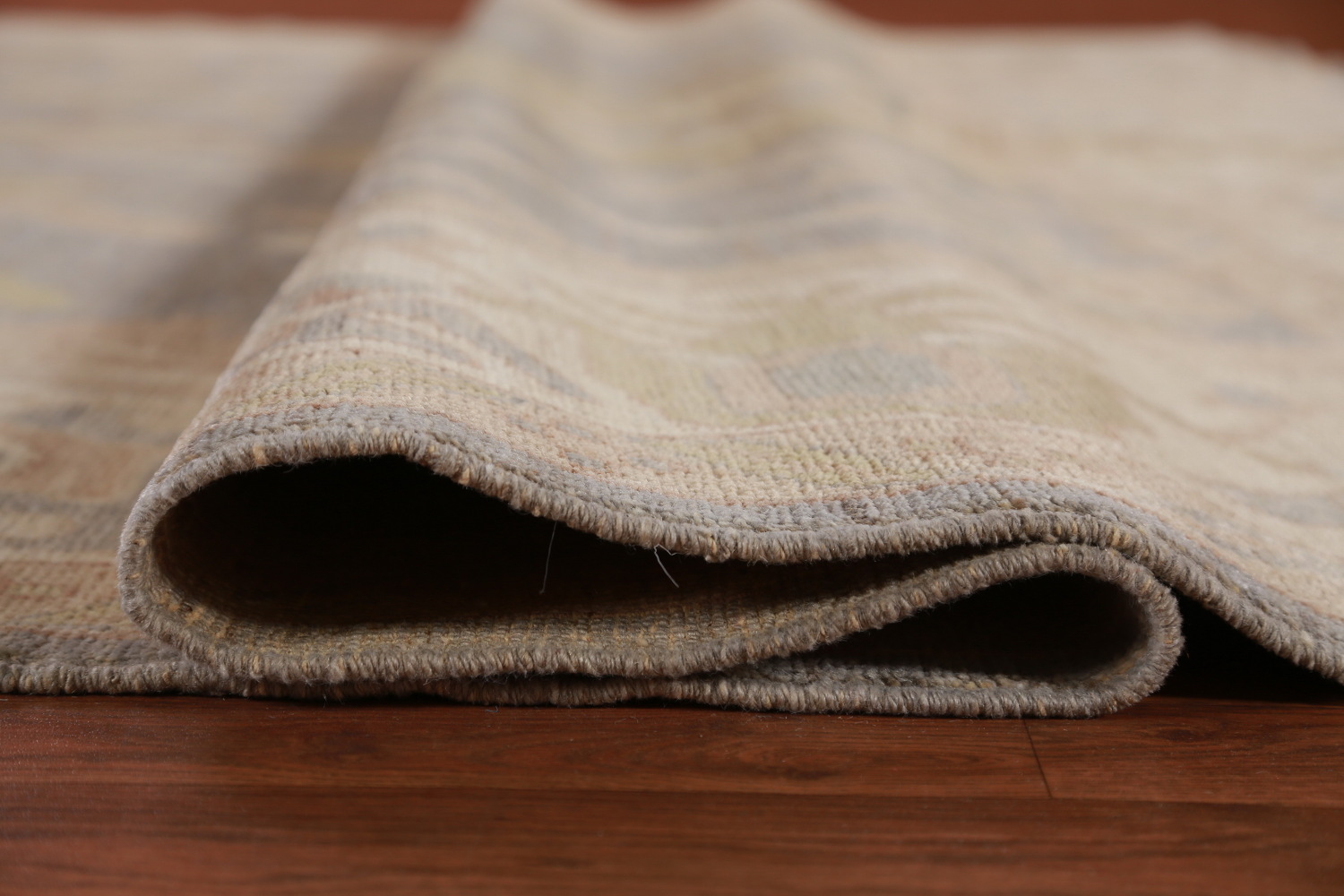 Vegetable Dye Gray Oushak Turkish Area Rug 9x12