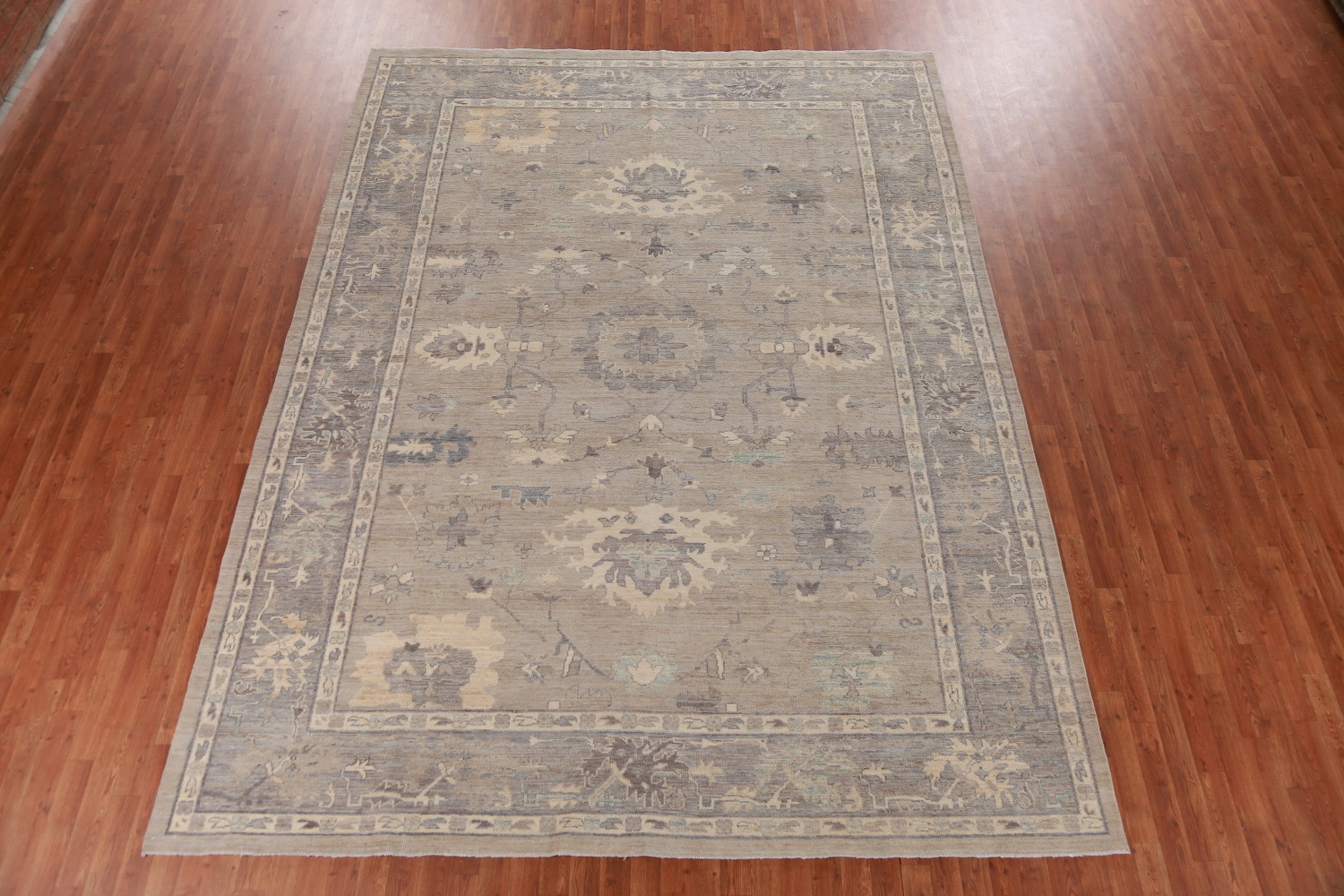 Vegetable Dye Wool Oushak Turkish Area Rug 9x12