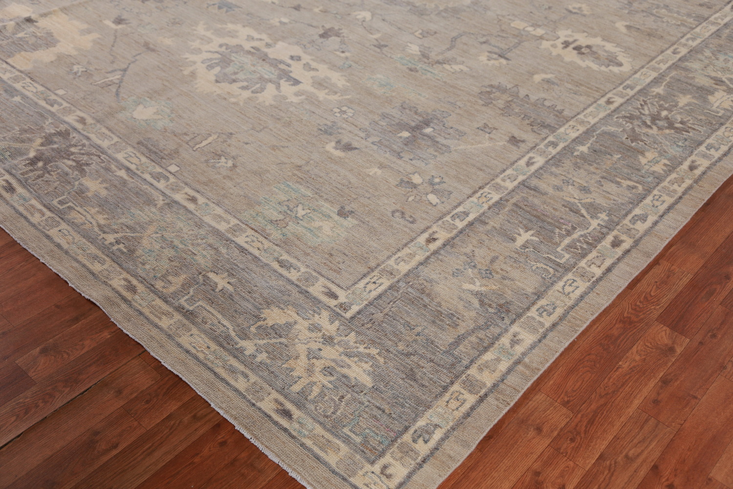 Vegetable Dye Wool Oushak Turkish Area Rug 9x12