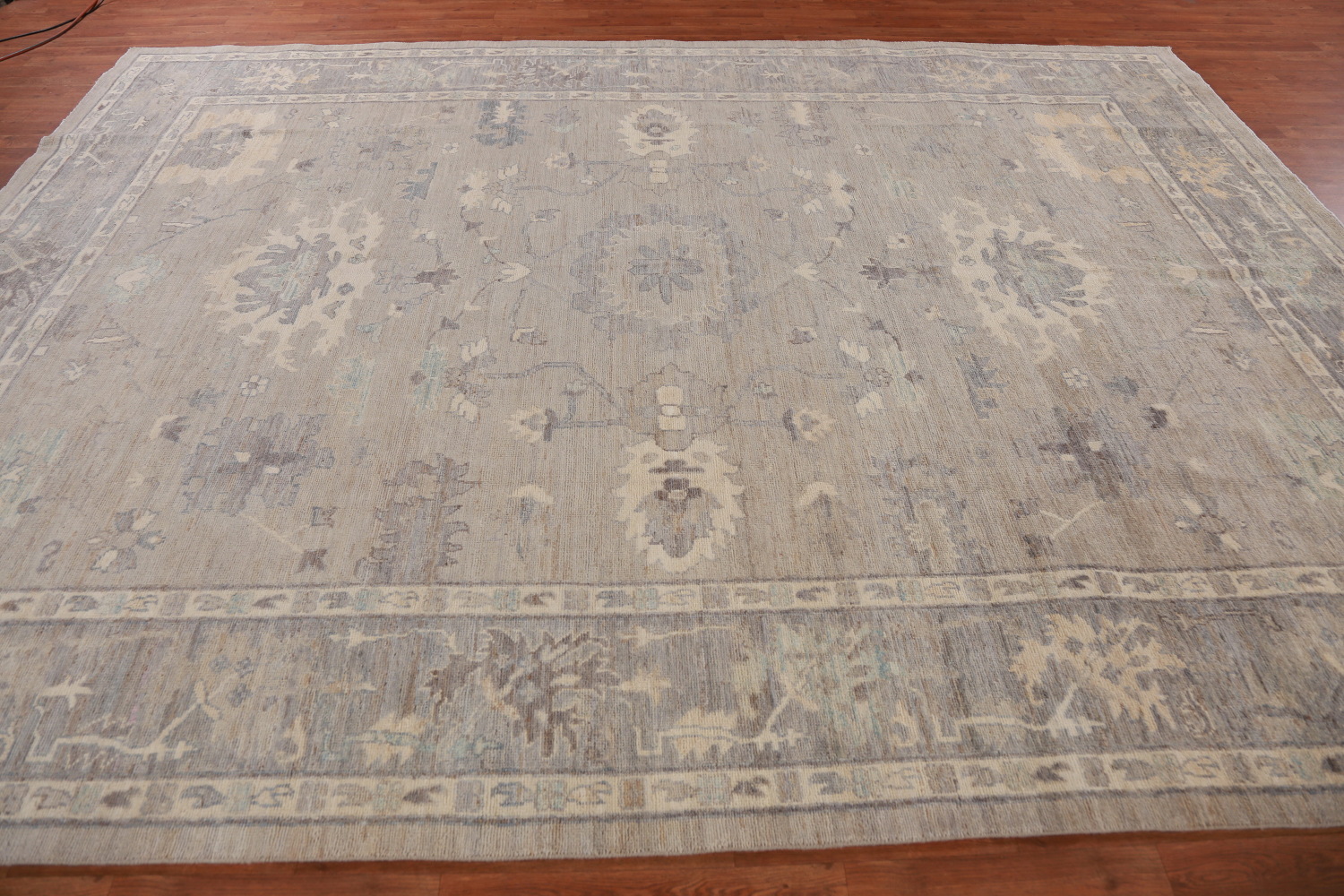 Vegetable Dye Wool Oushak Turkish Area Rug 9x12
