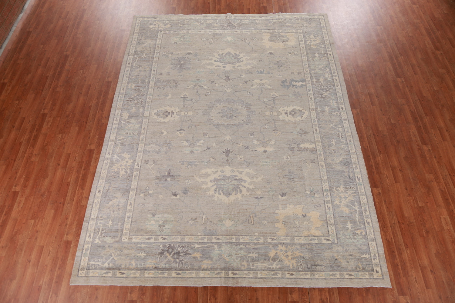 Vegetable Dye Wool Oushak Turkish Area Rug 9x12