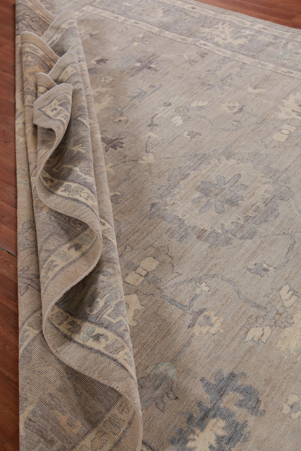 Vegetable Dye Wool Oushak Turkish Area Rug 9x12