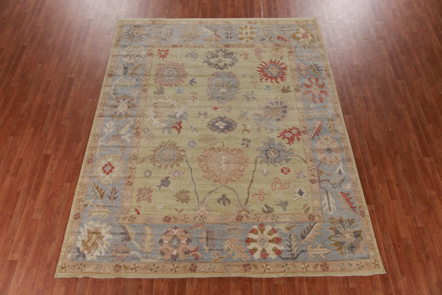 Vegetable Dye Floral Oushak Turkish Area Rug 8x10