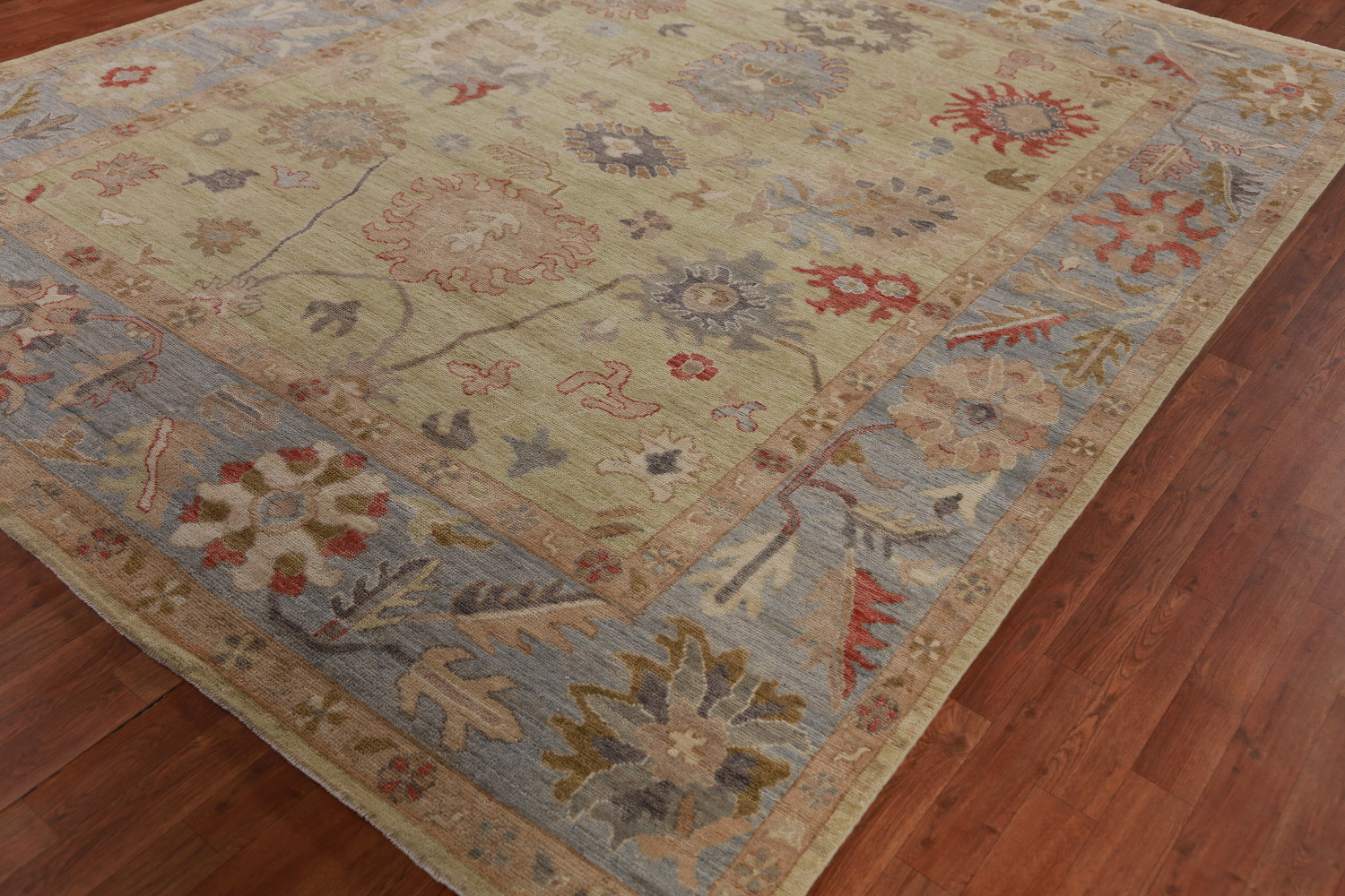 Vegetable Dye Floral Oushak Turkish Area Rug 8x10