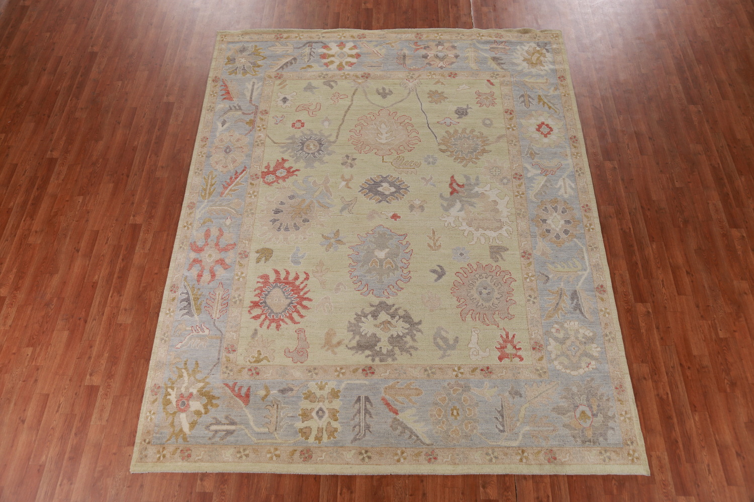 Vegetable Dye Floral Oushak Turkish Area Rug 8x10