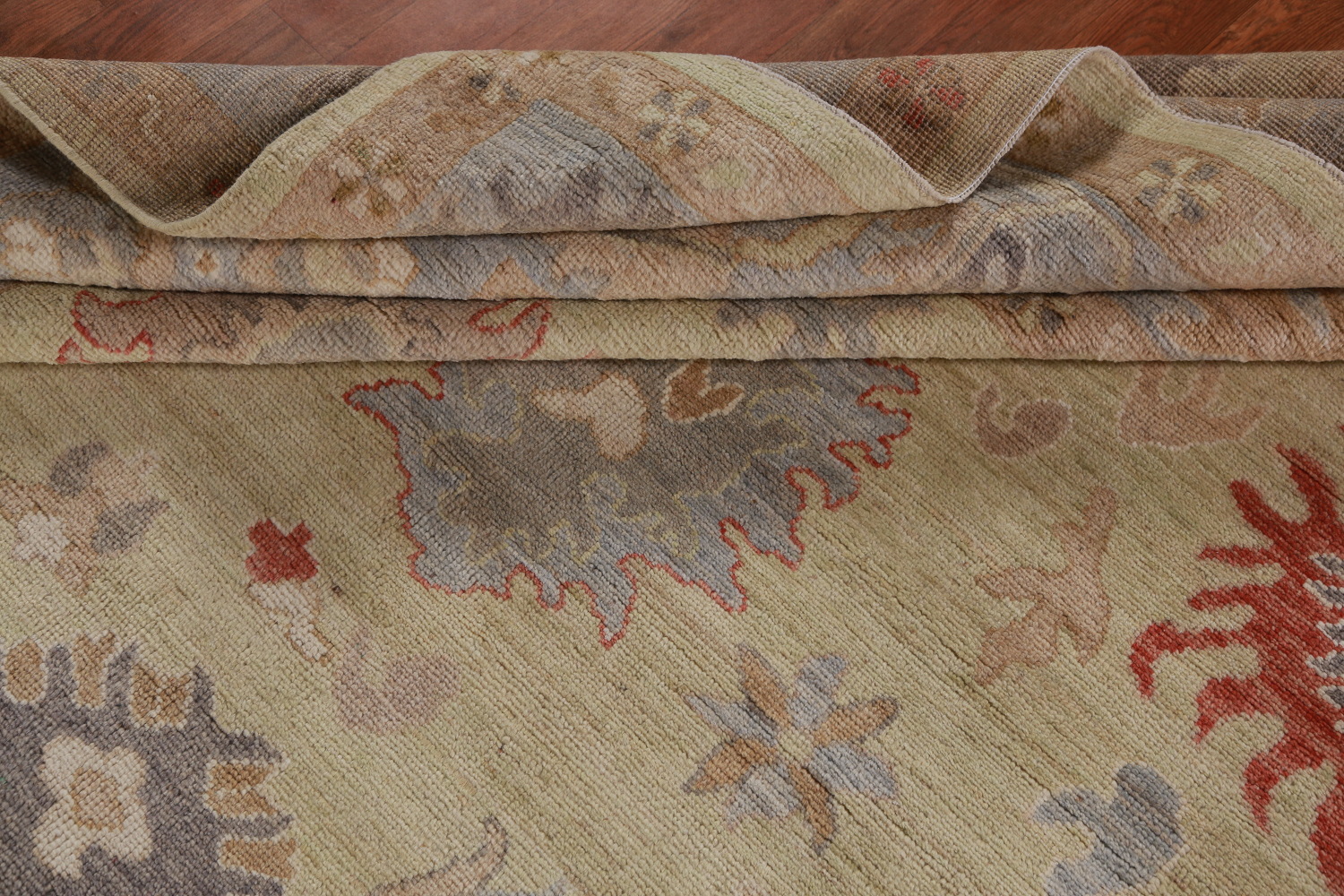 Vegetable Dye Floral Oushak Turkish Area Rug 8x10