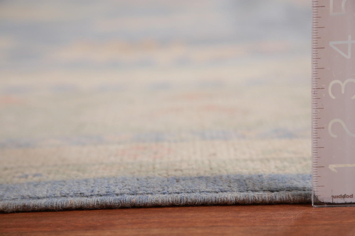 Vegetable Dye Blue Oushak Turkish Large Rug 12x15