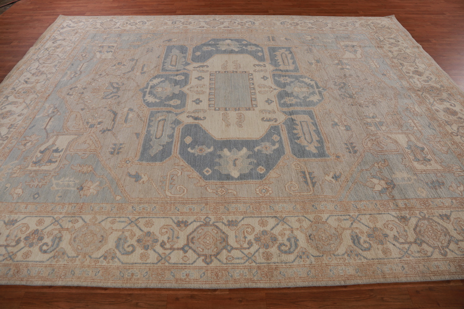 Vegetable Dye Oushak Turkish Area Rug 9x12