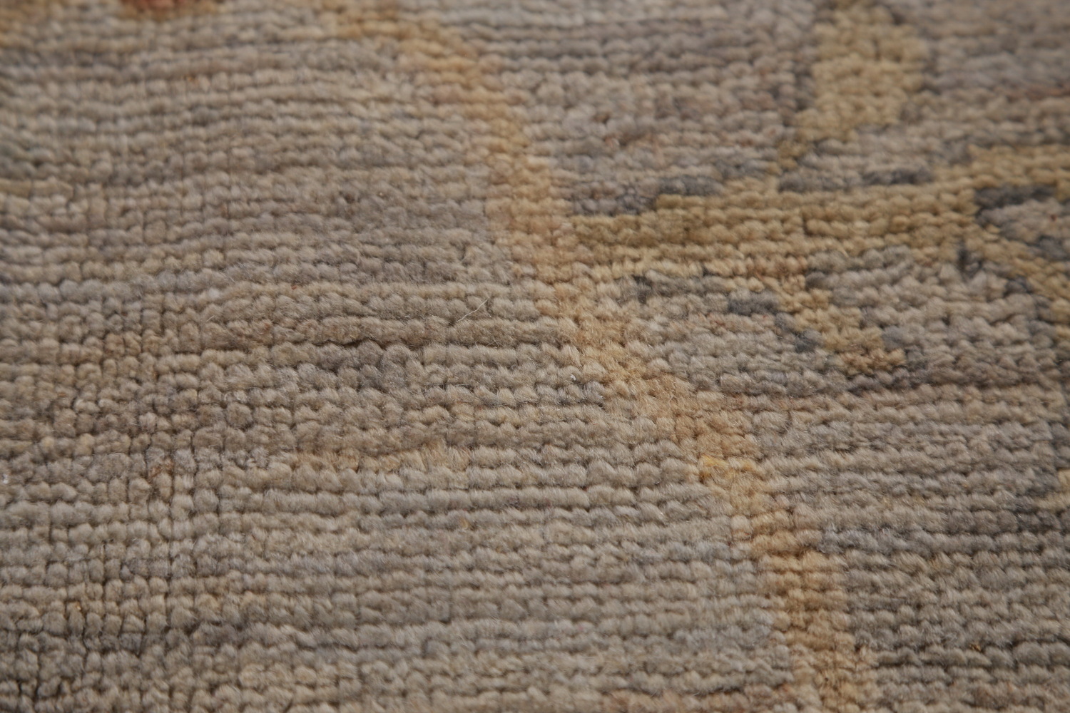Vegetable Dye Gray Oushak Turkish Area Rug 9x12