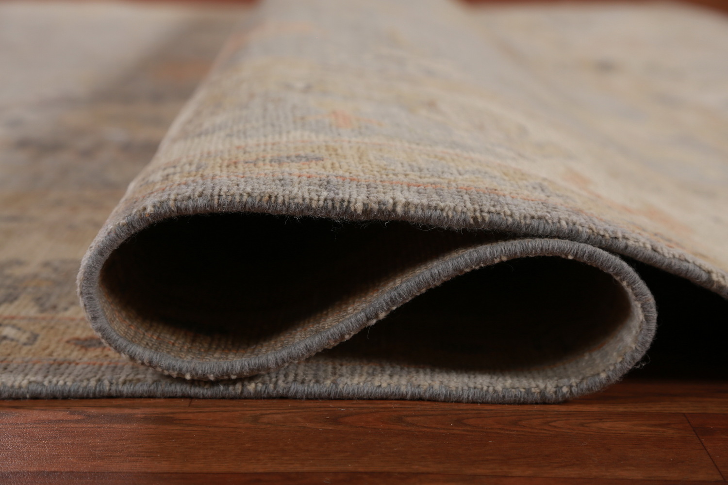 Vegetable Dye Gray Oushak Turkish Area Rug 9x12