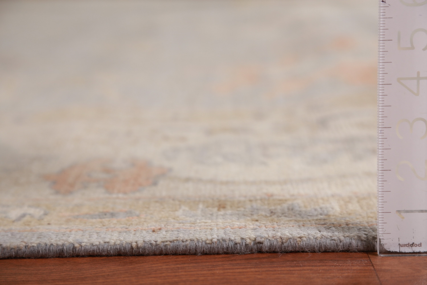 Vegetable Dye Gray Oushak Turkish Area Rug 9x12