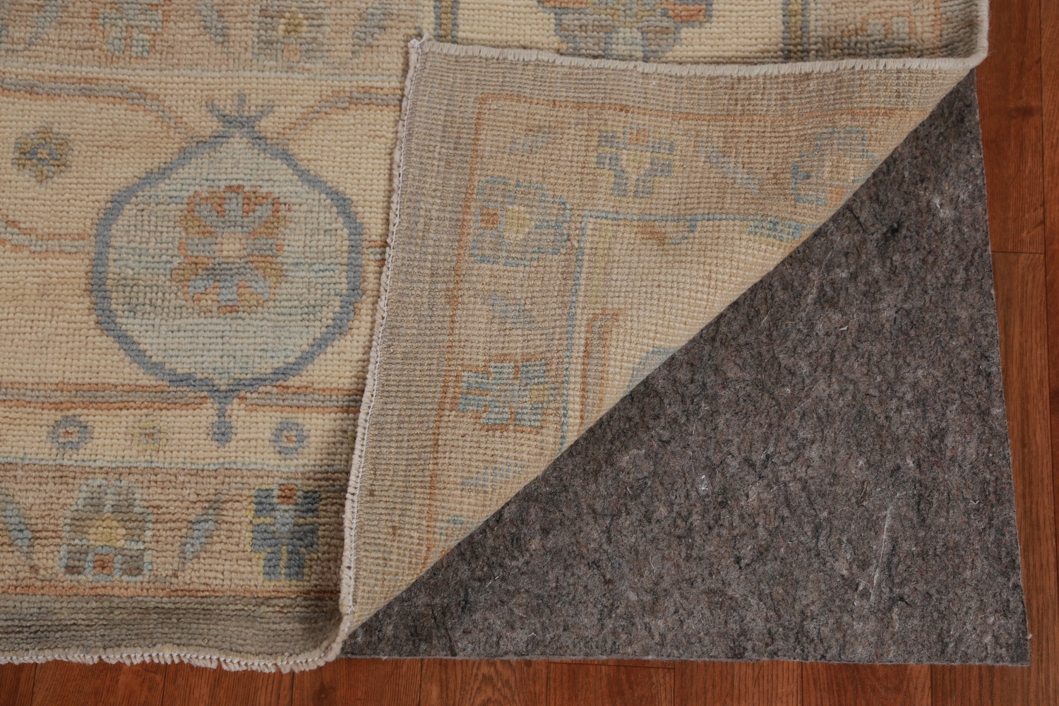 Vegetable Dye Gray Oushak Turkish Area Rug 9x12