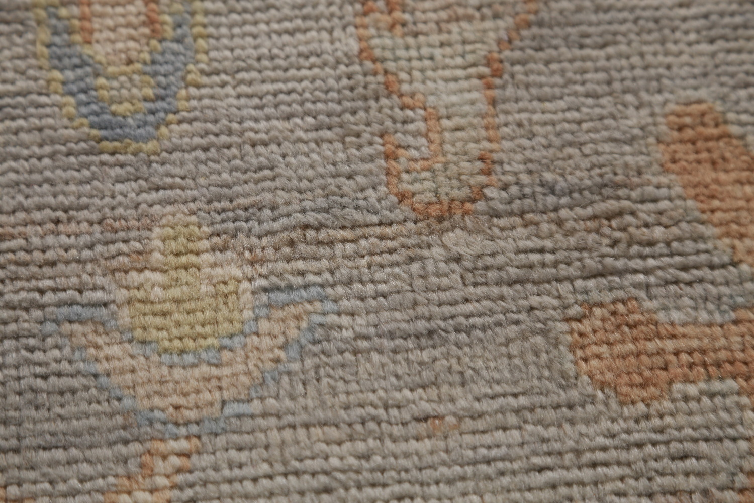 Vegetable Dye Gray Oushak Turkish Area Rug 9x12