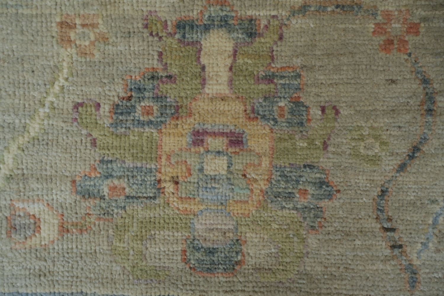Vegetable Dye Gray Oushak Turkish Area Rug 9x12