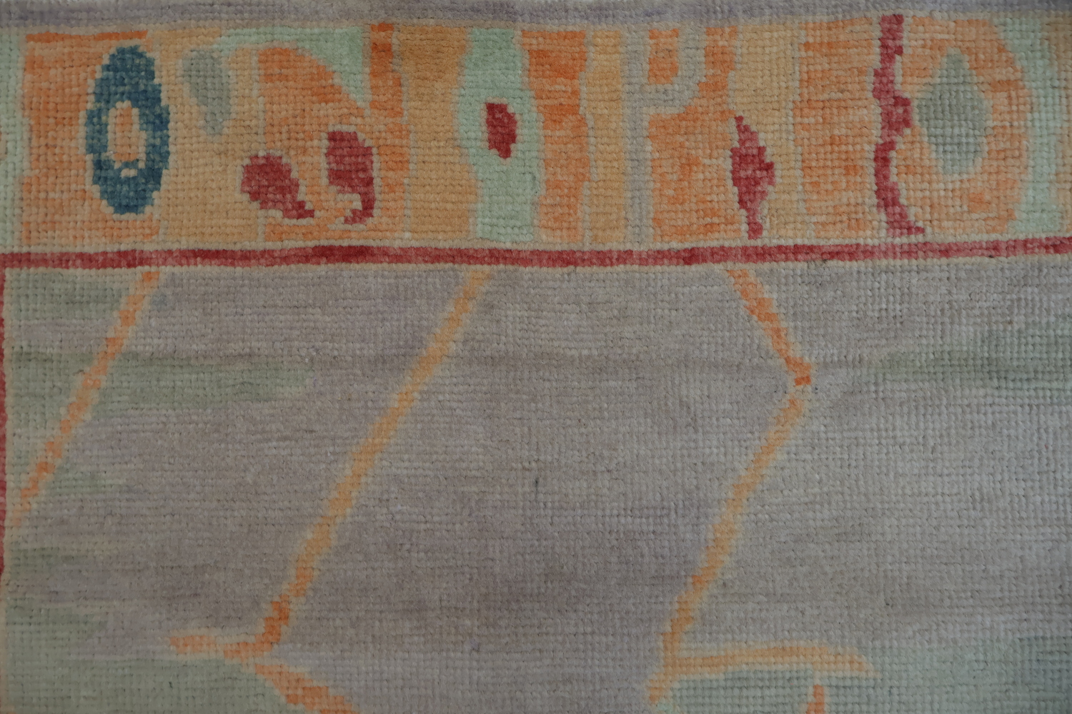 Pastel Lilac Oushak Vegetable Dye Wool Rug 3x5