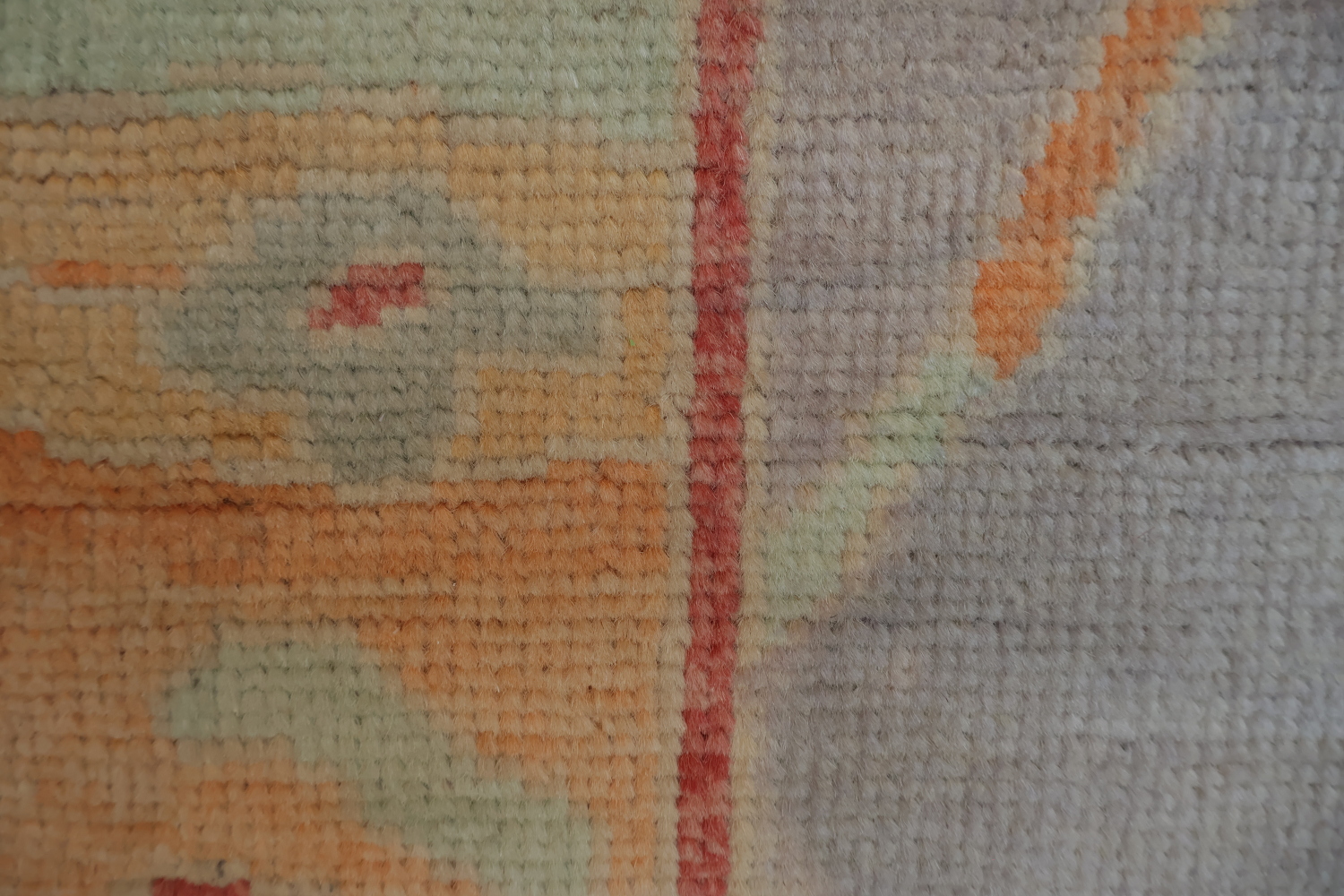 Pastel Lilac Oushak Vegetable Dye Wool Rug 3x5