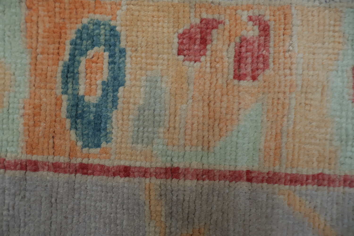 Pastel Lilac Oushak Vegetable Dye Wool Rug 3x5