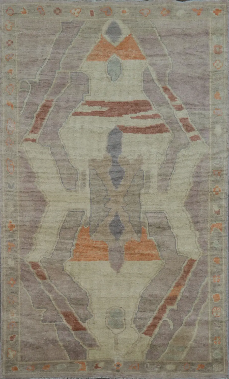 Vegetable Dye Wool Oushak Turkish Accent Rug 3x5