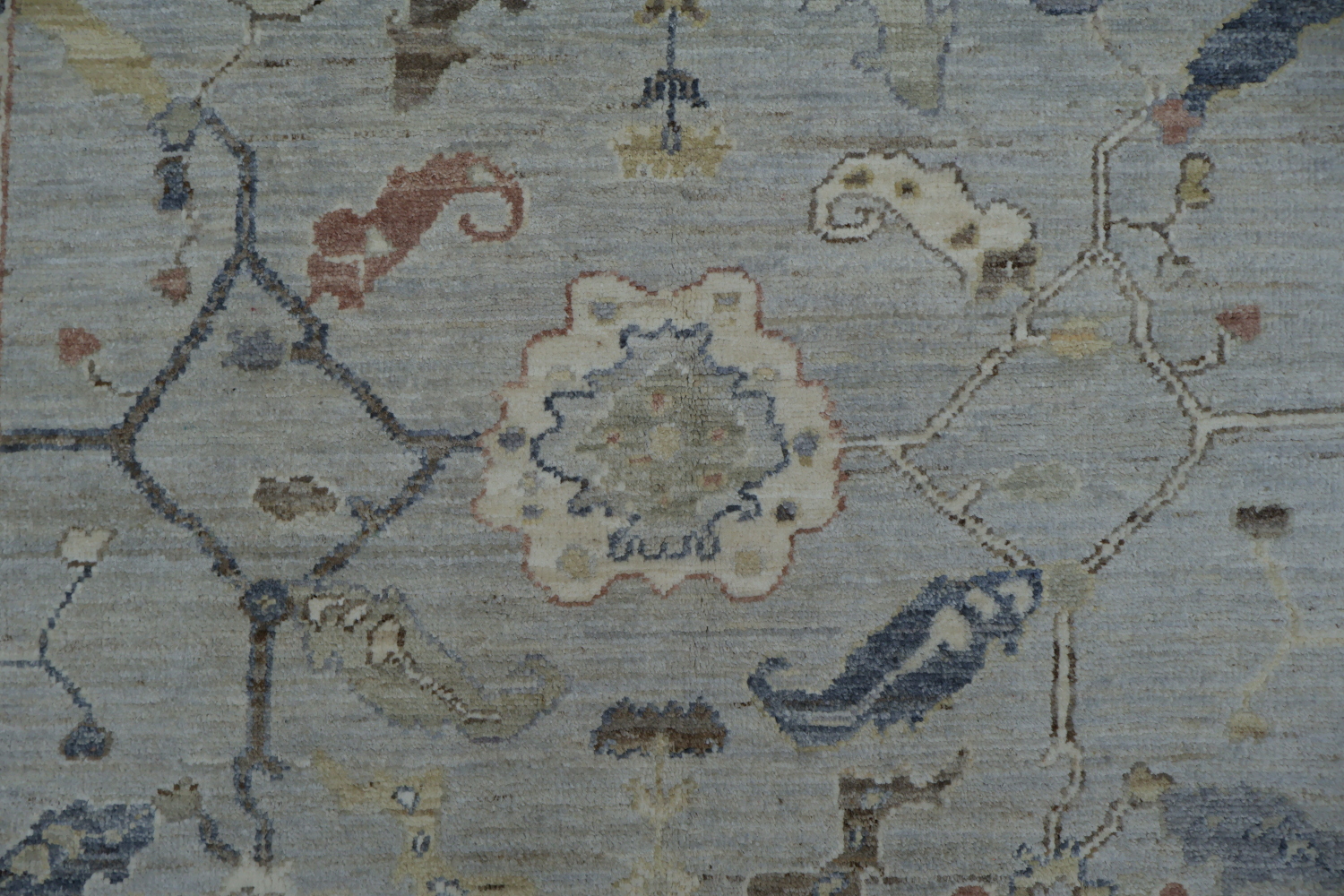 Vegetable Dye Wool Oushak Turkish Rug 5x6