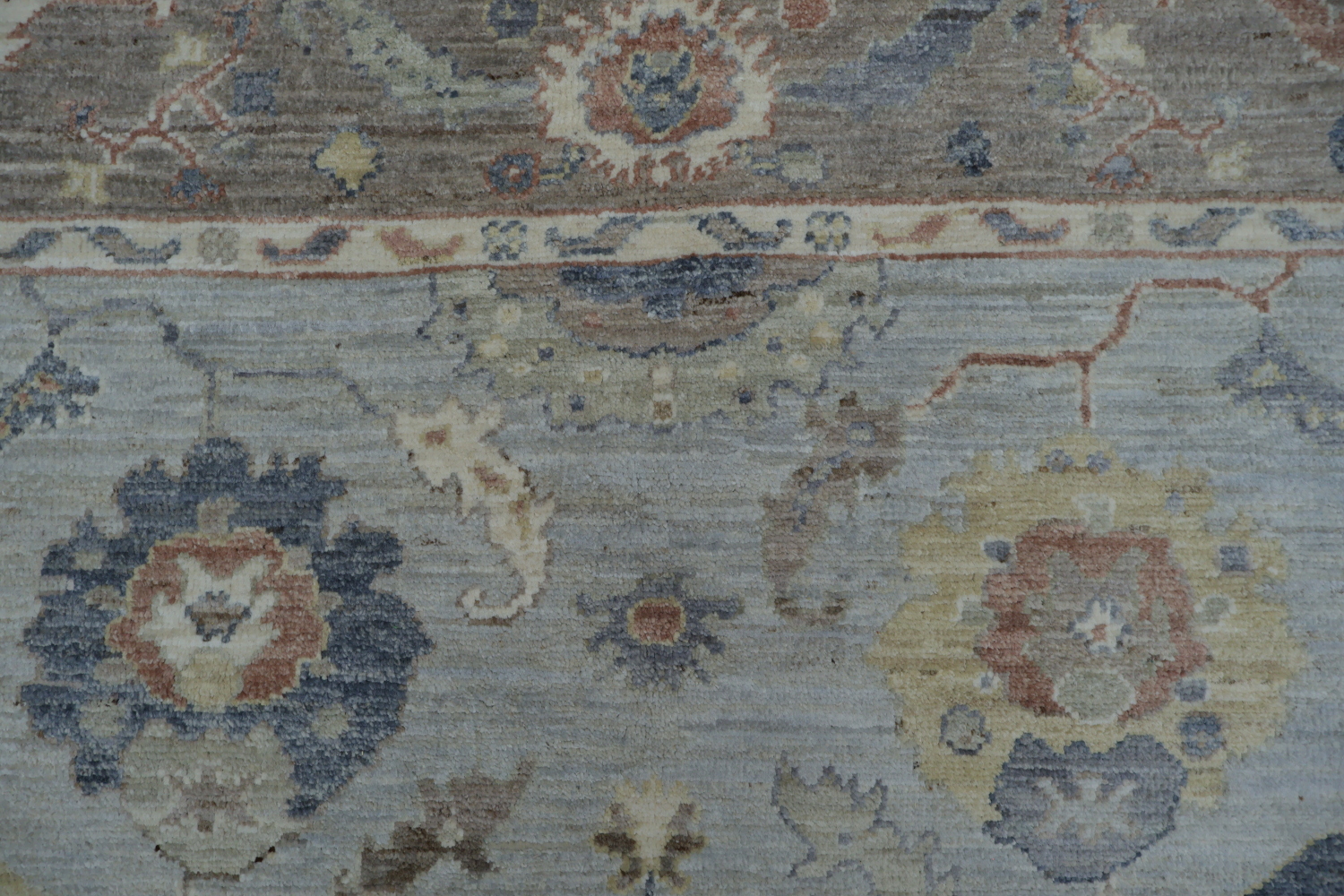 Vegetable Dye Wool Oushak Turkish Rug 5x6
