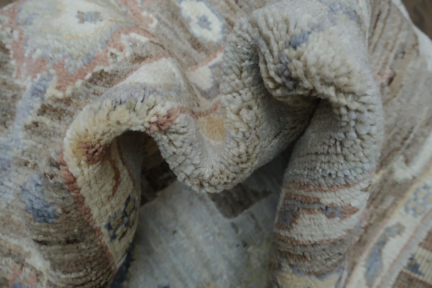 Vegetable Dye Wool Oushak Turkish Rug 5x6