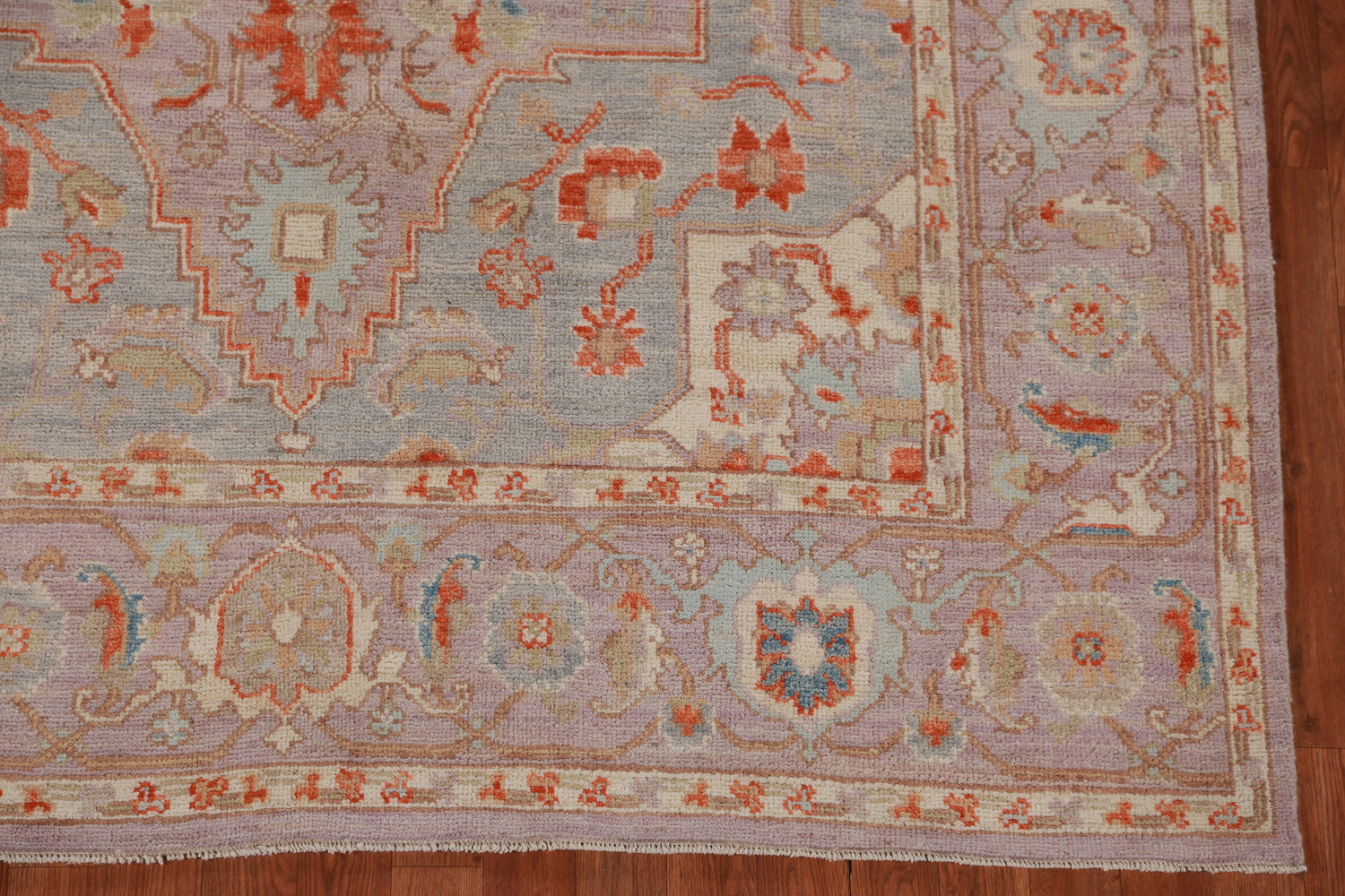 Vegetable Dye Light Purple Oushak Turkish Area Rug 6x9