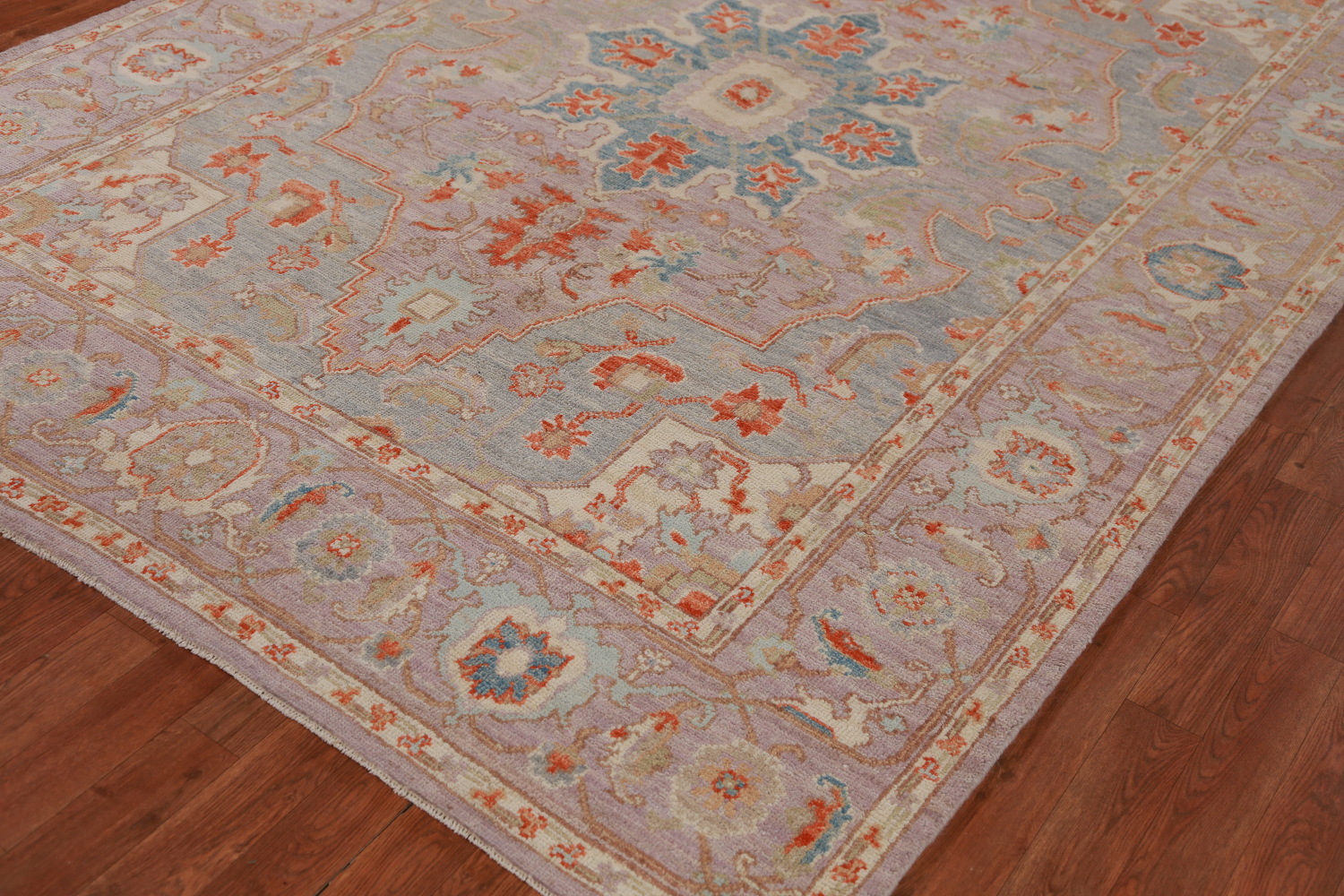 Vegetable Dye Light Purple Oushak Turkish Area Rug 6x9
