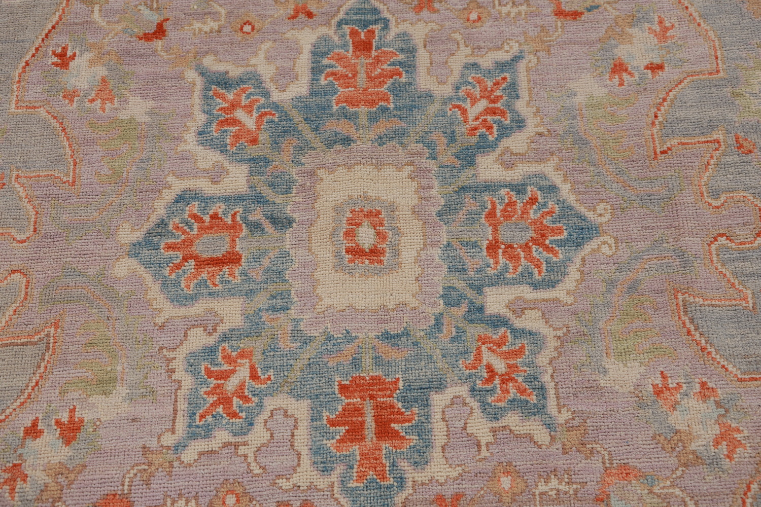 Vegetable Dye Light Purple Oushak Turkish Area Rug 6x9