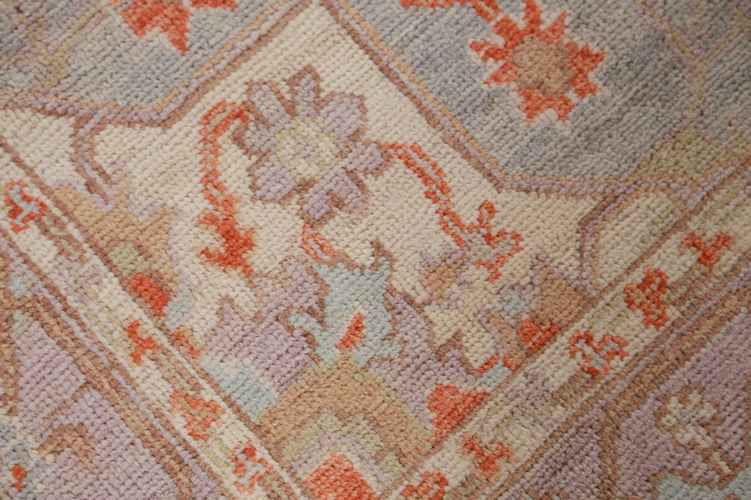 Vegetable Dye Light Purple Oushak Turkish Area Rug 6x9