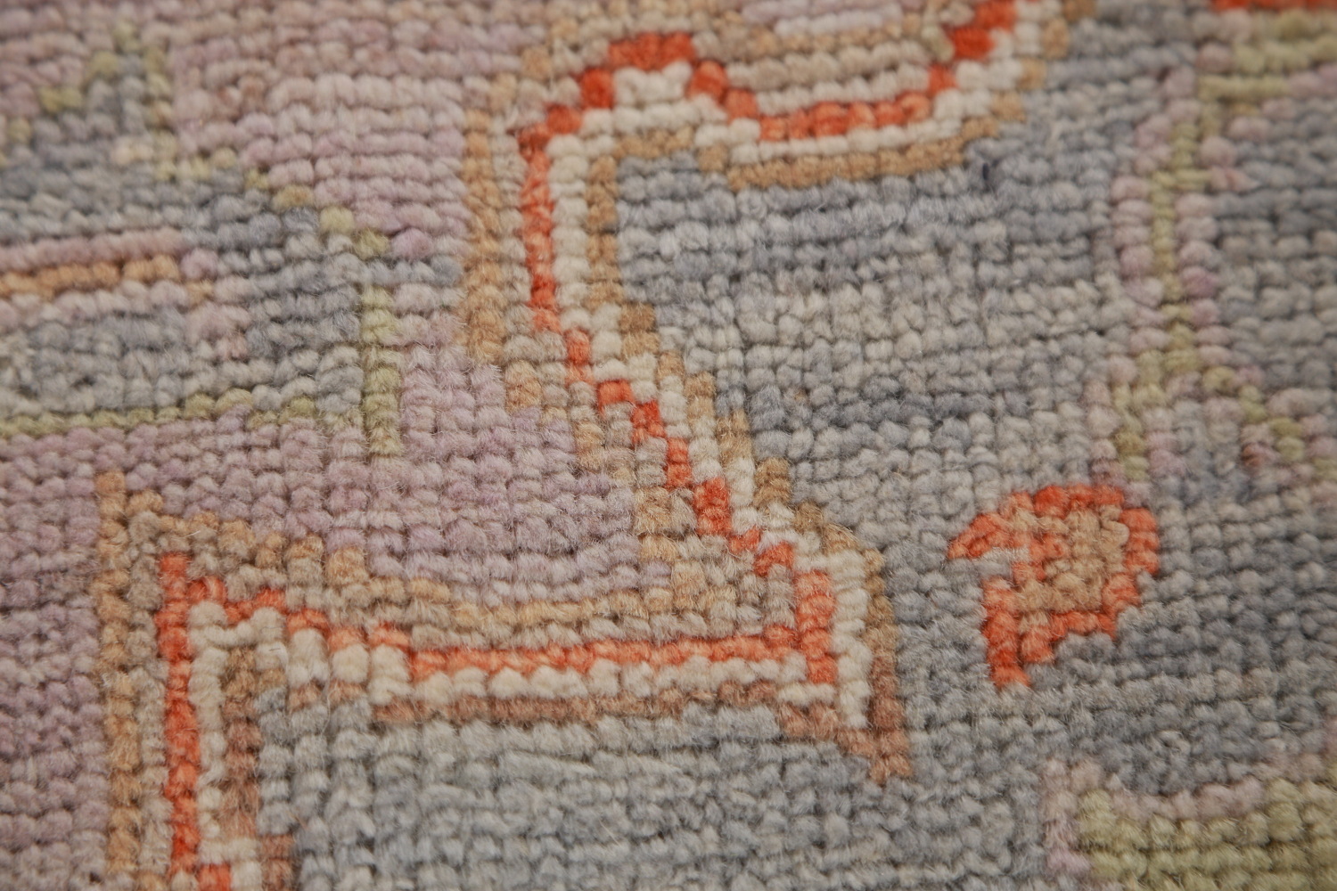 Vegetable Dye Light Purple Oushak Turkish Area Rug 6x9