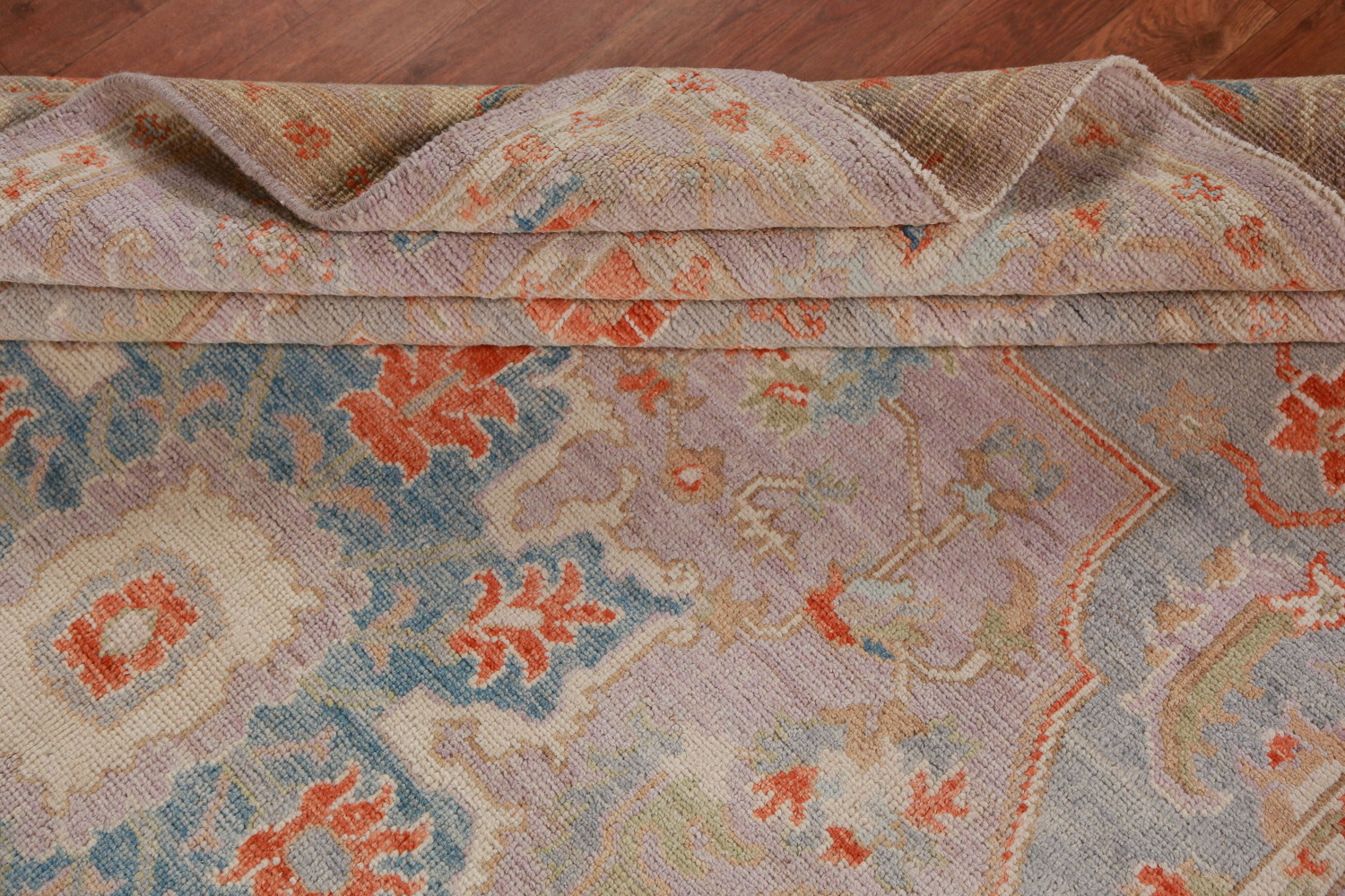 Vegetable Dye Light Purple Oushak Turkish Area Rug 6x9