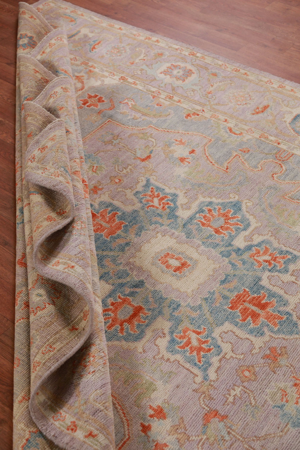Vegetable Dye Light Purple Oushak Turkish Area Rug 6x9
