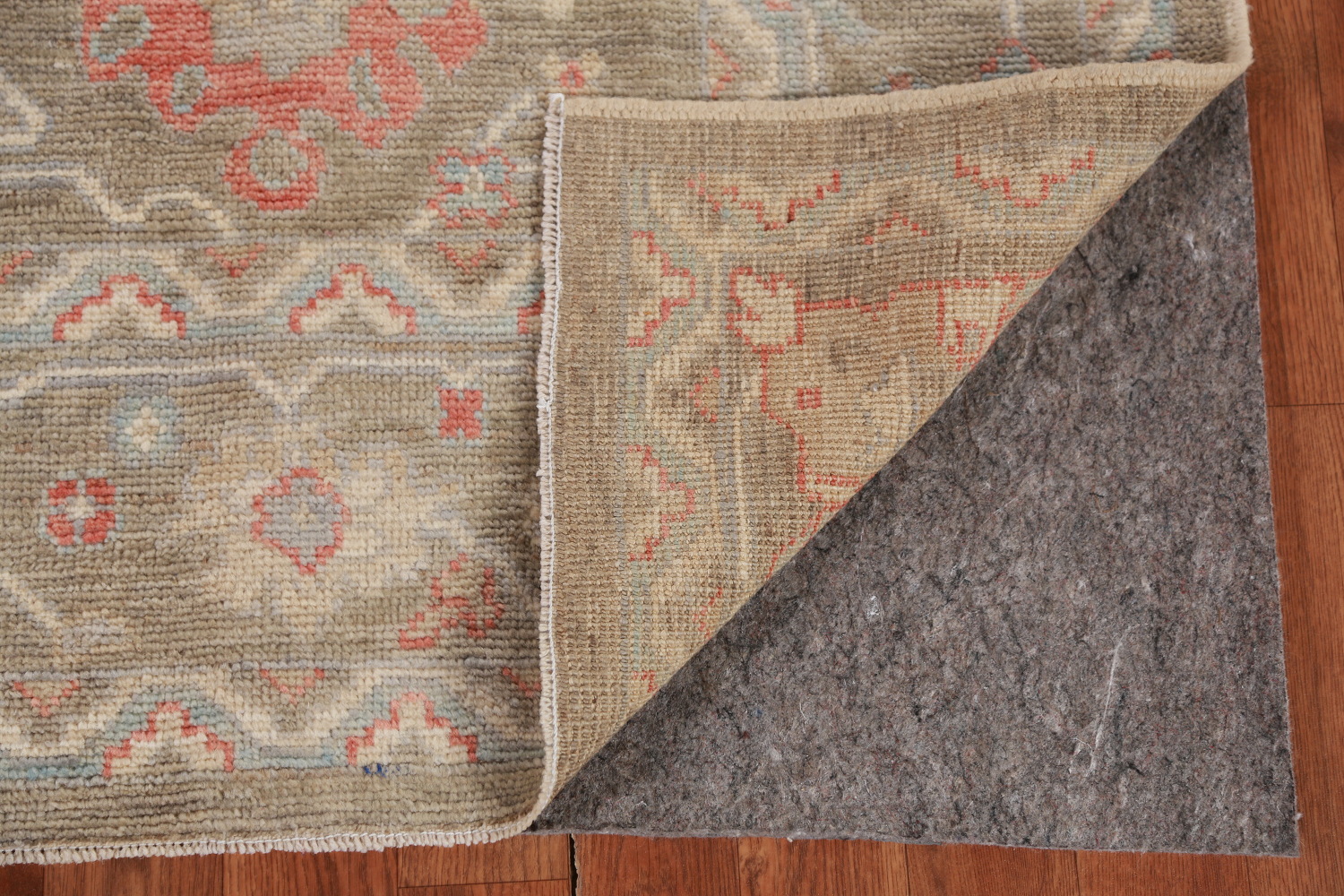 Vegetable Dye Floral Oushak Turkish Area Rug 6x9