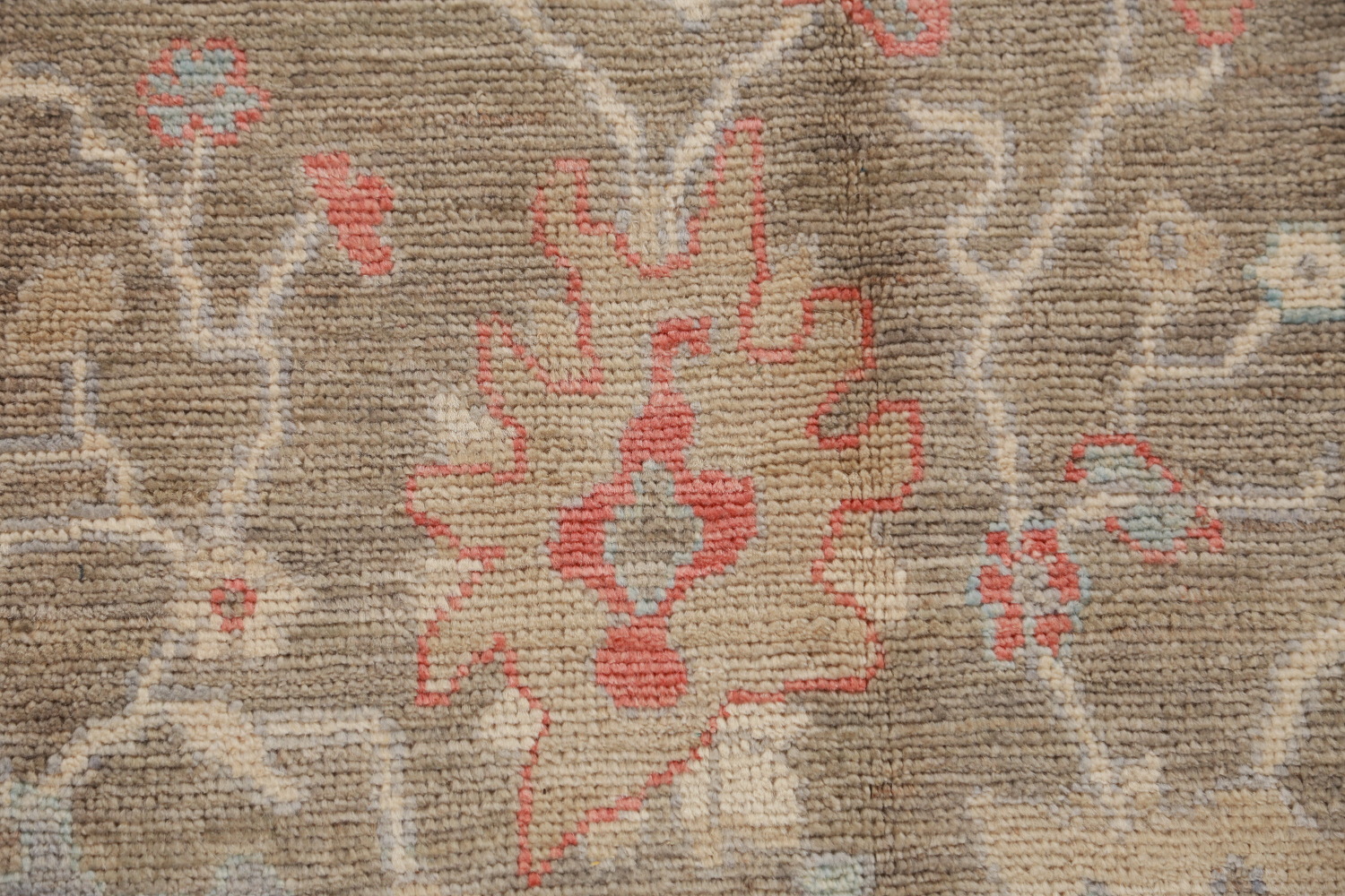 Vegetable Dye Floral Oushak Turkish Area Rug 6x9
