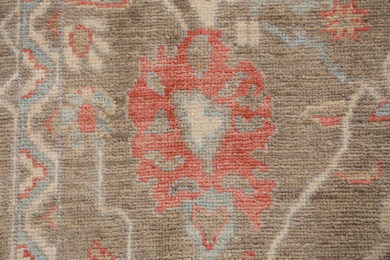 Vegetable Dye Floral Oushak Turkish Area Rug 6x9