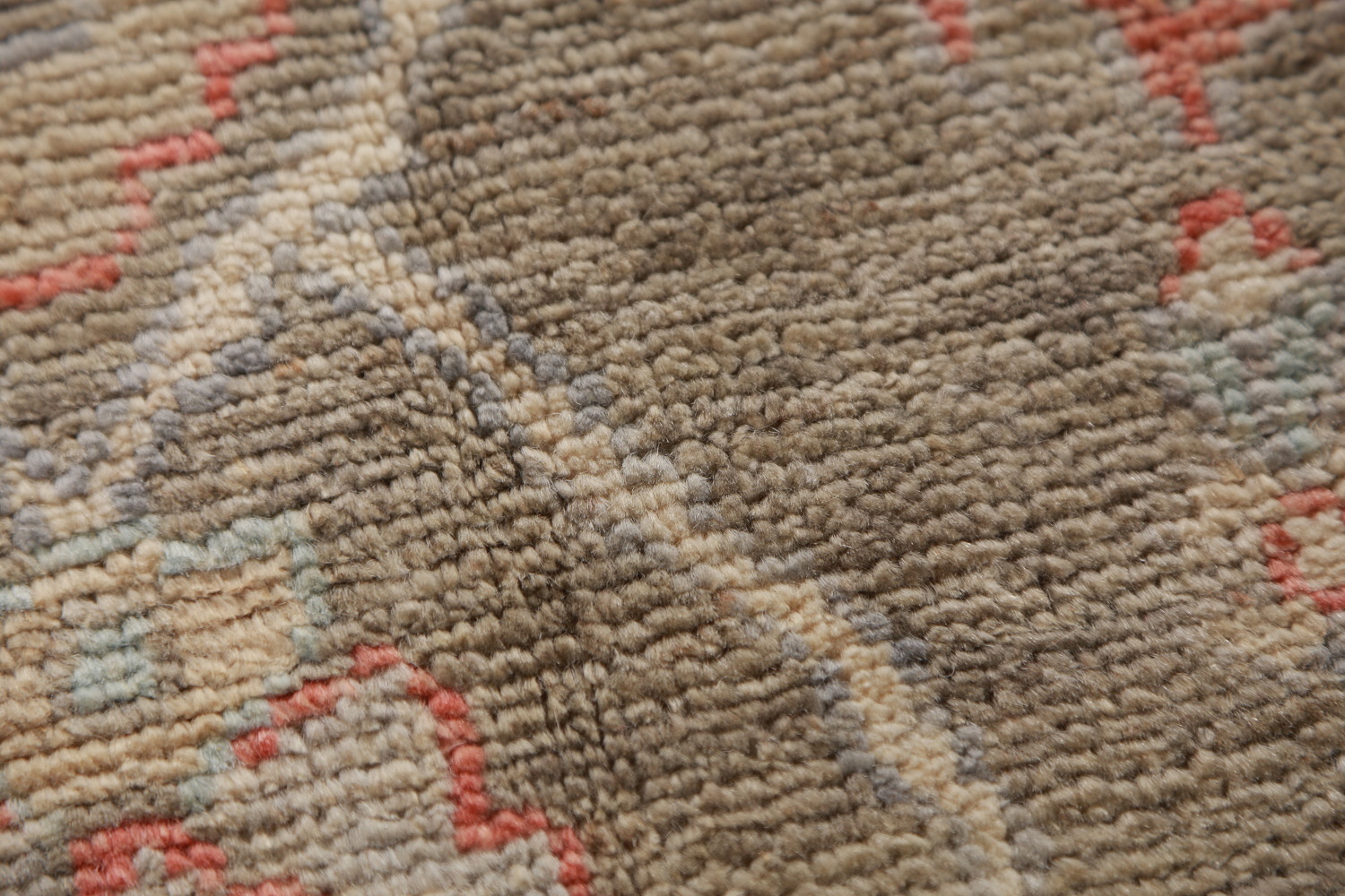 Vegetable Dye Floral Oushak Turkish Area Rug 6x9