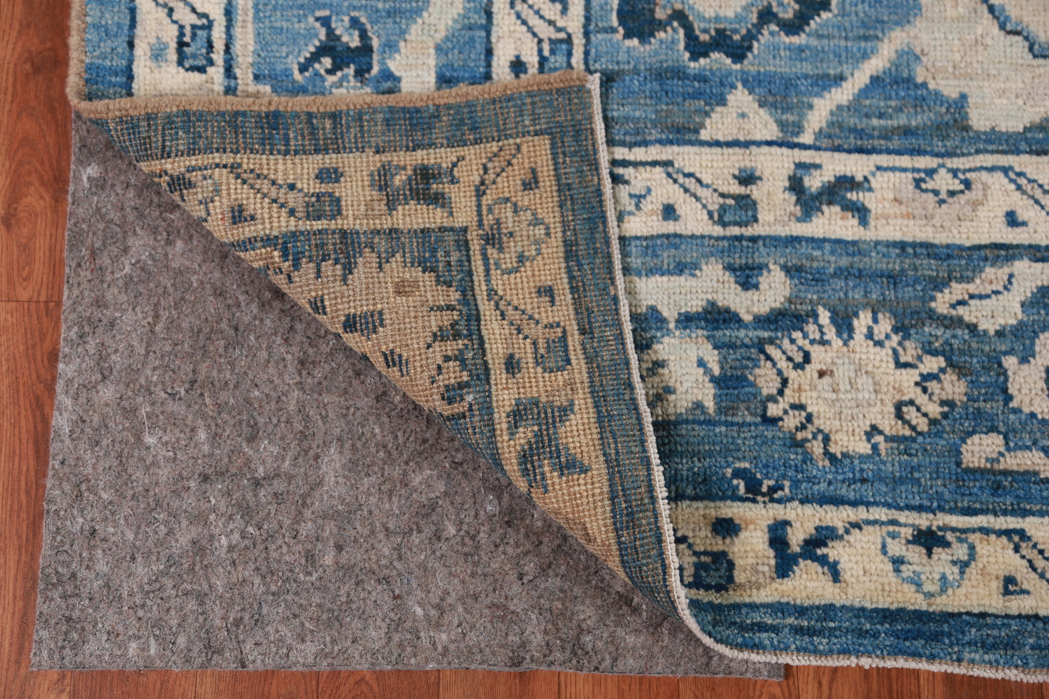 Handmade Blue Oushak Vegetable Dye Area Rug 6x9
